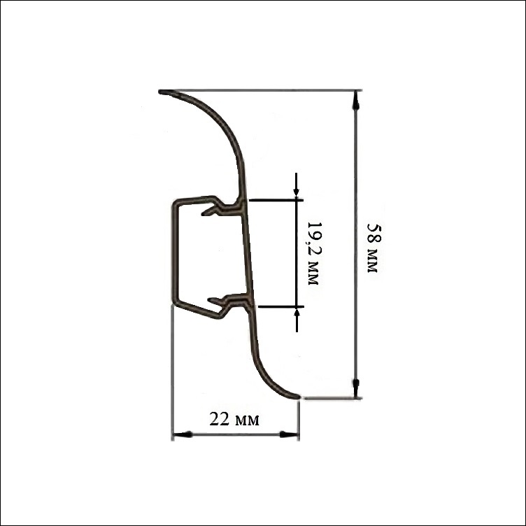 Плинтус профиль чертеж