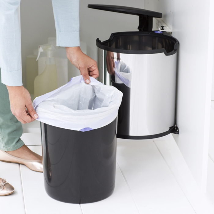 Встраиваемый мусорный бак (15 л), Белый, арт. 428081 - фото 2
