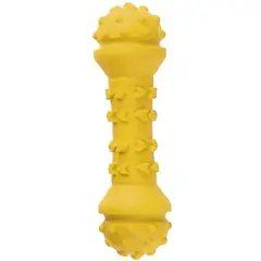 Mr.Kranch игрушка для собак Гантель дентальная 18 см желтая с ароматом сливок
