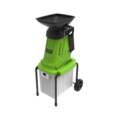 Садовый измельчитель Greenworks GW-2800SD, 220v, 2.8 кВт с контейнером (сетевой)