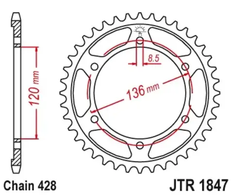 Звезда ведомая RK B3265-55NC0 ( JTR1847.55 )