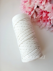 White our polyester cord 5 mm