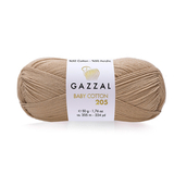 Пряжа Gazzal Baby Cotton 205 цвет 534 золотой песок