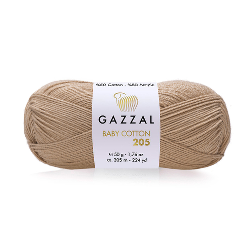Пряжа Gazzal Baby Cotton 205 цвет 534 золотой песок