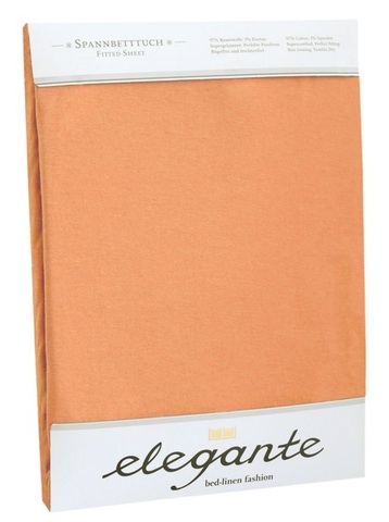 Простыня сатиновая 240x260 Elegante 6800 коралловая