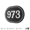Номерок на дверь квартиры 973, для кабинета, офиса, шильдик 9 х 7 см, черный, Айдентика Технолоджи