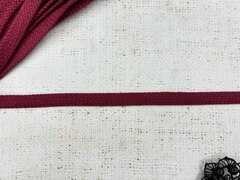 Шнур плоский х/б, ш. 10 мм, турецкое плетение, бордовый