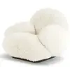 Кресло Flemming Wood, белый мех