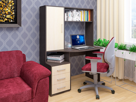 Компьютерный стол СК-55 венге / дуб молочный