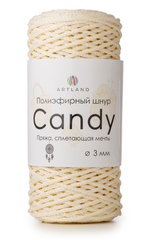 Полиэфирный шнур Candy 3 мм, 200 гр, 100м, кремовый