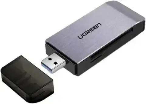 Картридер UGREEN CM868 (55886) Card Reader 2×SD Card Slot&1×TF Card Slot, серый