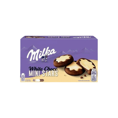 Печенье Milka White Choco mini stars 150гр