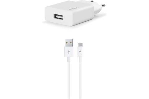 Зарядное устройство TTEC SmartCharger Travel Charger 2.1A с кабелем Type-C, белый