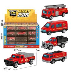 Металлически машинки 60 в уп 7 см ассорти Пожарные