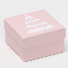 Коробка одиночная, Квадрат, Happy New year, 13,5*13,5*8см, 1 шт.