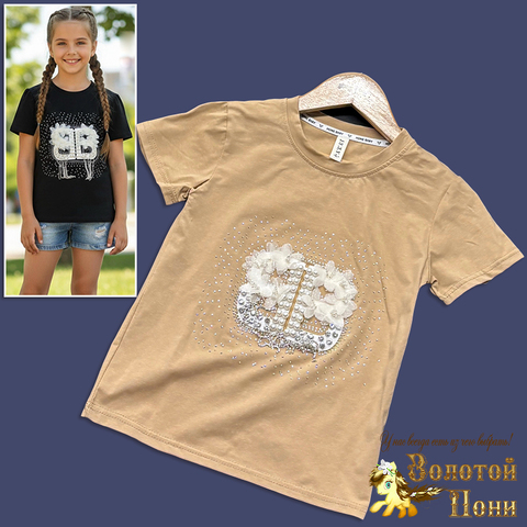 Футболка девочке (5-8) 251220-R2057