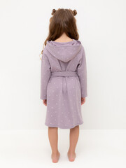 халат  для девочки  К 5763/морской туман,мини сердечки