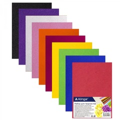 Материал для творчества фетр Alingar, А4, 1 мм, 10 цветов, ассорти, упаковка полиэтилен