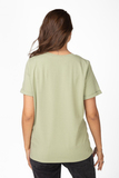 Футболка для беременных 18116 шалфей