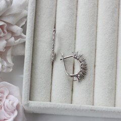 Швензы Солнечные лучи 22*2 мм с английским замком, родий, Ш120