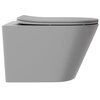 Aqueduto CON0130 AQD CONE Унитаз подвесной 525*360 безободковый, сиденье с микролифтом, серый матовый