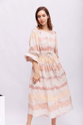 Dorothee Schumacher Платье хлопковое с мраморным окрасом