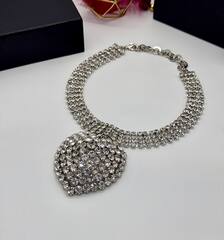 Колье ALEXANDRA RICH с кристаллами с подвеской сердце