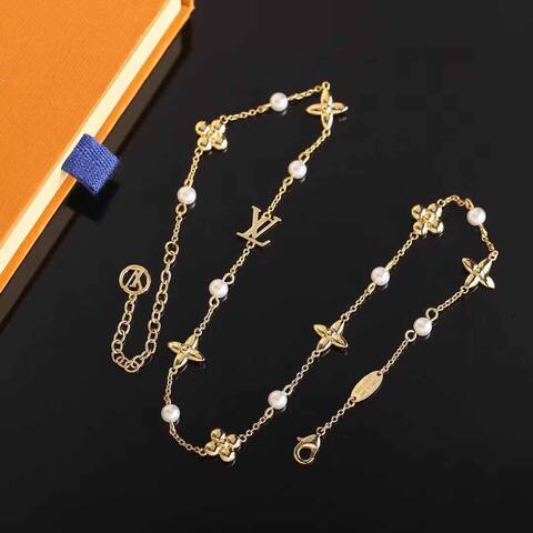 Колье LV с подвесками коллекция Louisette Signature lux