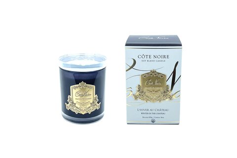 Свеча 450гр Cote Noire L'hiver Au ChaTeau черно-золотая
