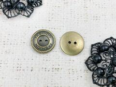 Пуговицы, d 2,1 см, 2 прокола, тёмное золото