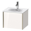 Duravit XViu Тумба подвесная 510x420х397мм, для раковины #234453, 1 ящик, цвет: белый глянцевый/champagne matt XV40310B122