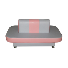 Диван круговой для раздевания (овальный) серо-розовый