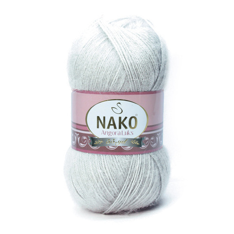 Пряжа Nako Angora Luks 969 серебристый (уп. 5 мотков)