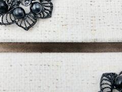 Лента атласная, ш. 0,5 см, тёмно-коричневый