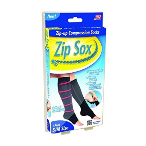 КОМПРЕССИОННЫЕ ГОЛЬФЫ ZIP SOX S-M (ЧЕРНЫЙ)