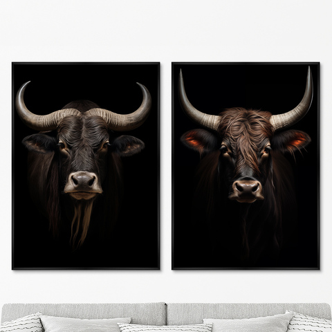 ArtNoMore - Набор из 2-х репродукций картин на холсте Young Yaks, 2024г.