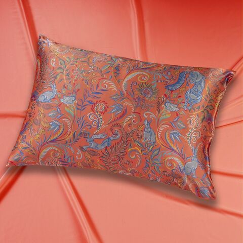 Наволочка 50x70 Mollen Утро розово-коралловая шелковая