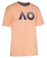 Теннисная футболка Australian Open T-Shirt AO Textured Logo - mellow peach