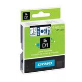Картридж с лентой DYMO 12 мм х 7 м., пластик, черный на голубой ленте