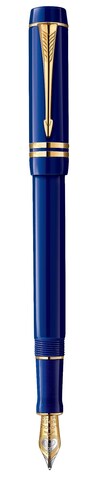 Ручка перьевая Parker Duofold F77 Centennial Historical Colors, Lapis Lazuli GT, F (1907182)