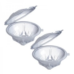 Контейнер с совмещ крыш круглый 600 мл прозр (ракушка)ПЭТ УК 122 (1х300)