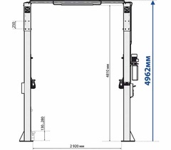 Подъёмник двухстоечный, электрогидравлический ПГА-5000/1 (высокая версия для LCV)