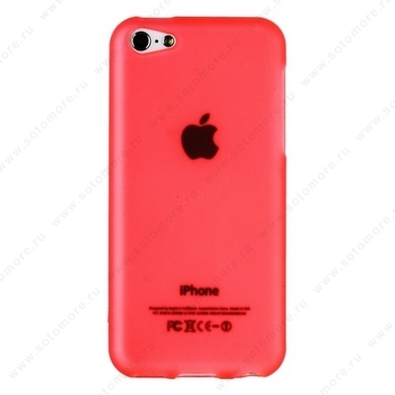 Накладка силиконовый TPU для Apple iPhone 5C матовый красный