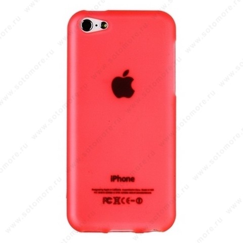 Накладка силиконовый TPU для Apple iPhone 5C матовый красный