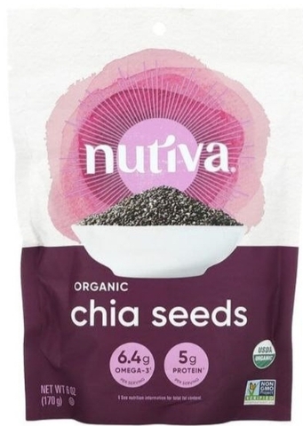 Nutiva, органические семена чиа, 170 г (6 унций)