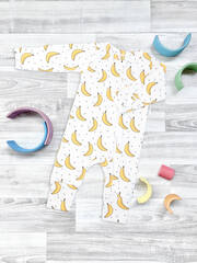 Комбинезон Mjölk Sleep and Play Бананы, на манжетах