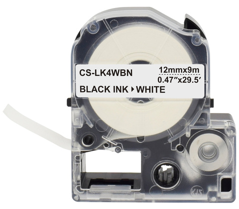 Картридж ленточный Cactus CS-LK4WBN черный для Epson LW300, LW400, LW700, LW600P, LW1000P