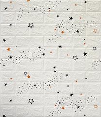 Самоклеящаяся мягкая панель ПВХ Кирпич Звездопад 770х700х3 мм