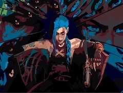 Картина по номерам Джинкс Аркейн Битва