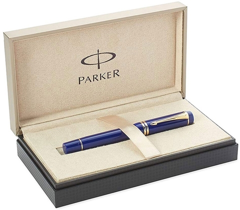 Ручка перьевая Parker Duofold F77 Centennial Historical Colors, Lapis Lazuli GT, F (1907182)